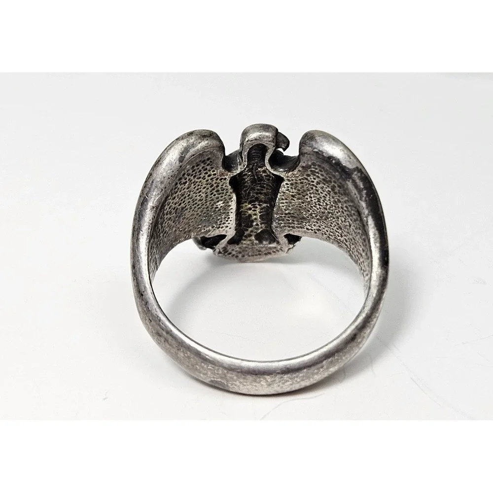 Navajo Sterling Silver 3D Large Bald Eagle Band Ring Sz 11.75 12g Patriotic 925